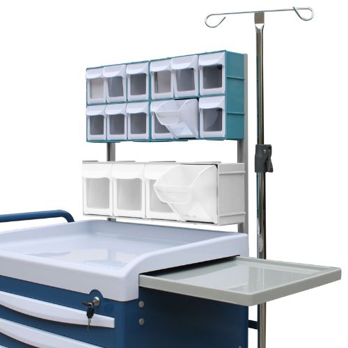 Anaesthetic cart with tilt bins